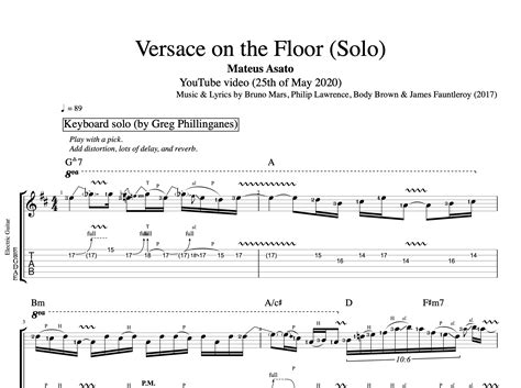 chord gitar versace on the floor|versace on the floor chords.